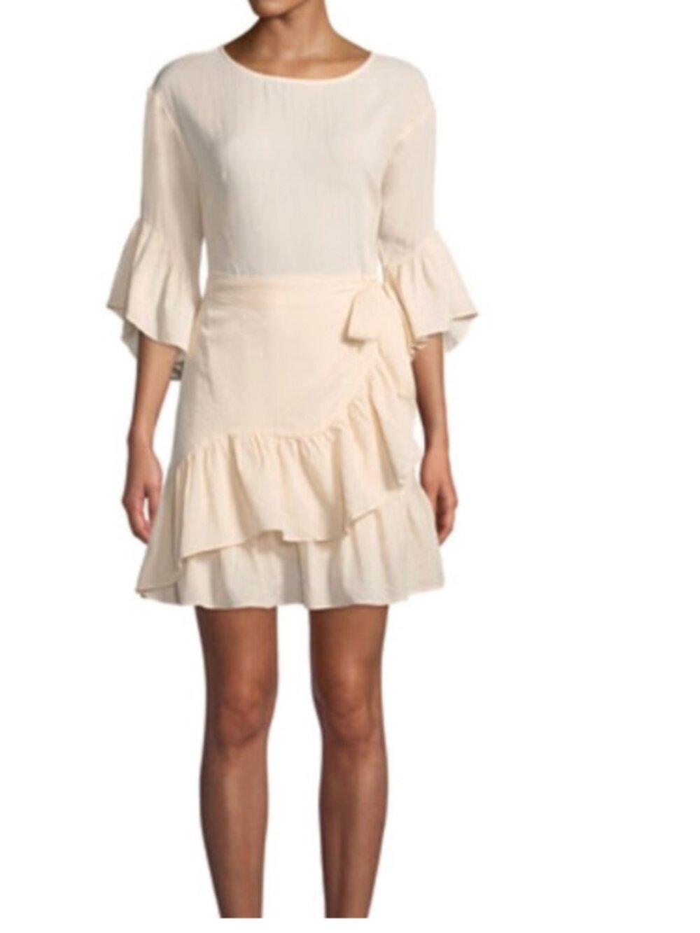 NWT new ASTR suri wrap ruffle mini dress size medium M